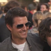 Tom Cruise and cast from Rock of Ages