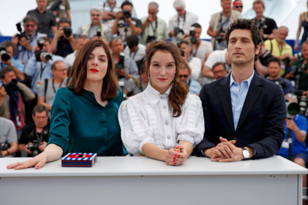 Donzelli and cast at the Cannes Festival