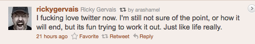 Gervais tweet