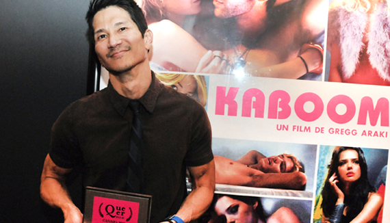 Greg Araki with queer palm award Greg Araki with queer palm award